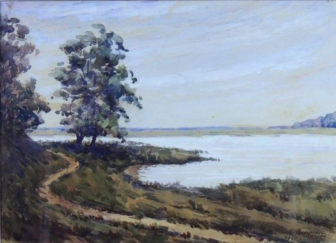 "Järvemaastik teerajaga", 1951