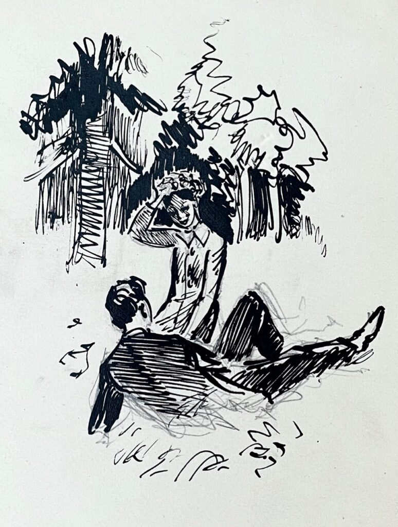 Kavand raamatule "Suvi", 1954