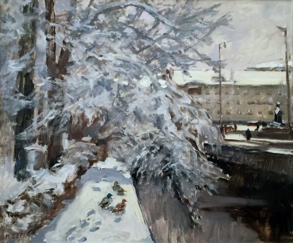 LEPIK, Hugo Eesti Kunst Maal Õlimaal Linnavaade Väliseesti kunst
