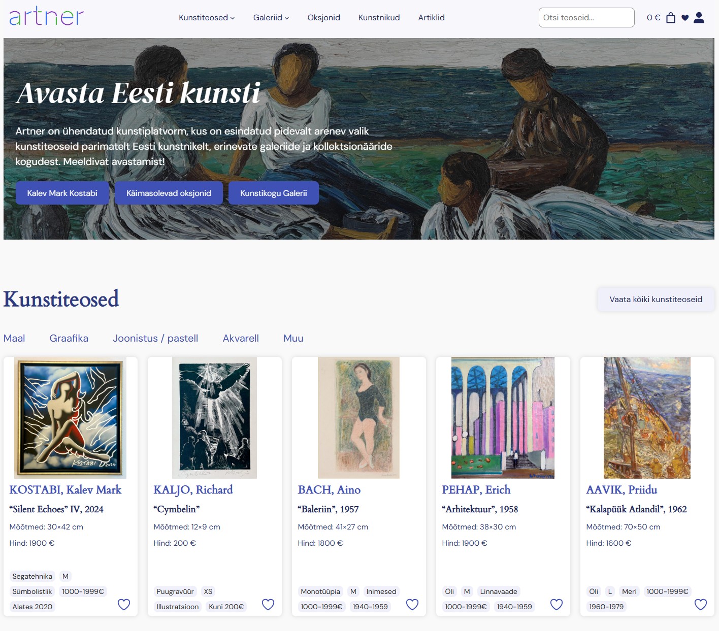 Avaleht - Eesti kunsti müük - Artner