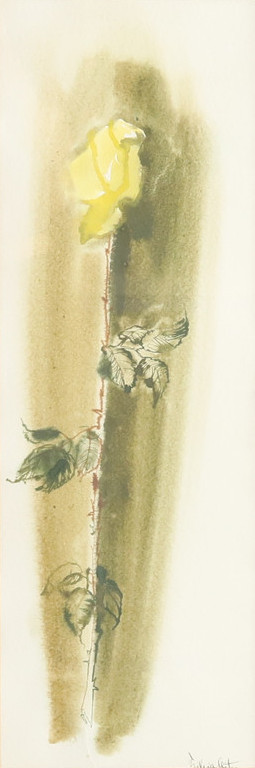 LEITU, Silvia Eesti Kunst Akvarell Akvarell, segatehnika Lilled Pallas