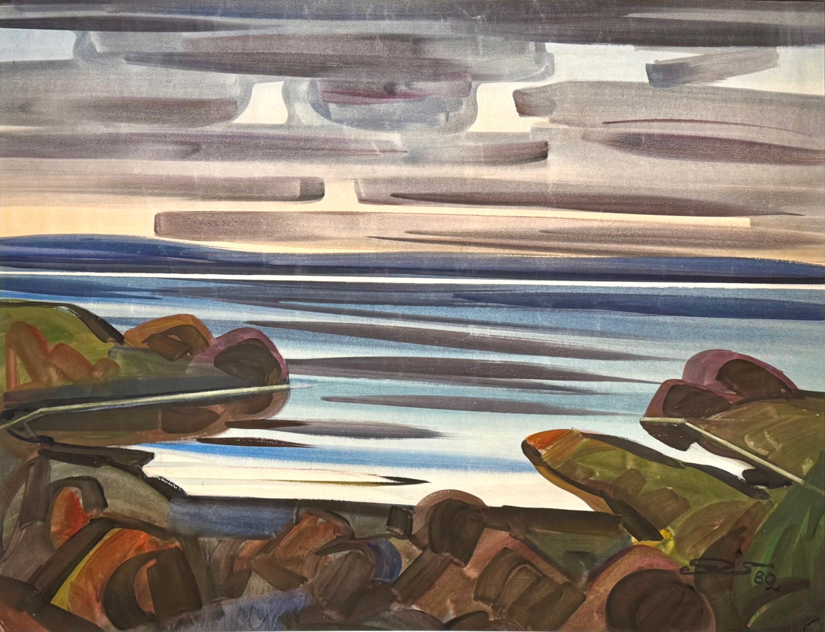 PILAR, Aleksander Eesti Kunst Akvarell Akvarell Meri Eesti klassikud