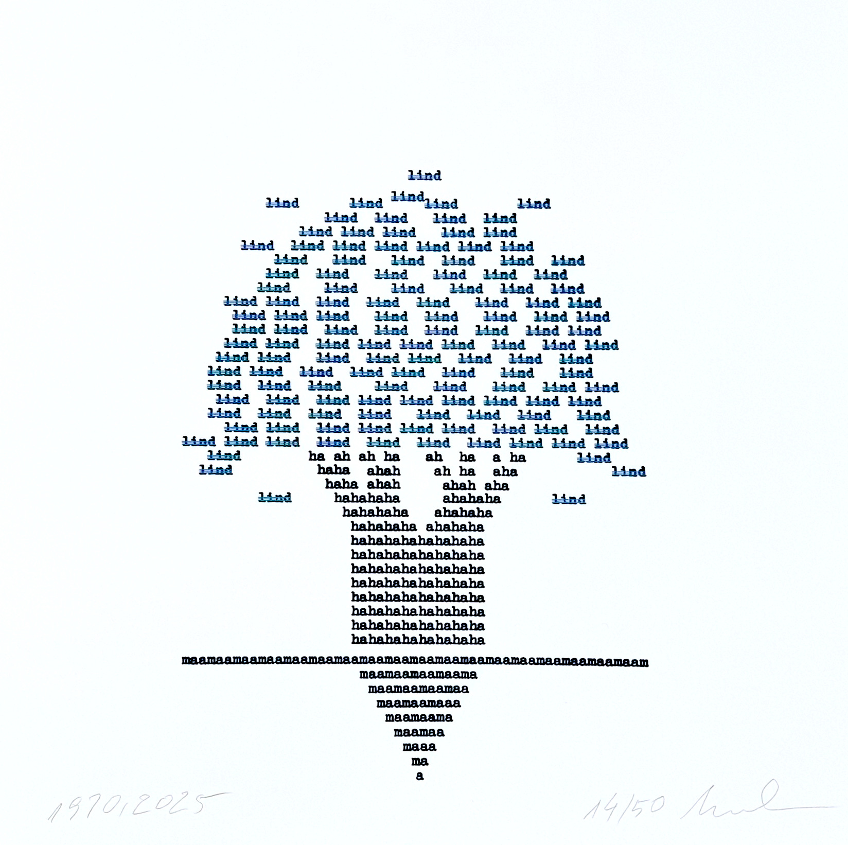 “Laulev puu – sinilind”, 1970/2025